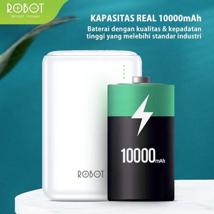 Powerbank Robot Rt10 Powerbank 10000Mah Micro/Type C Input Super Mini Led Light