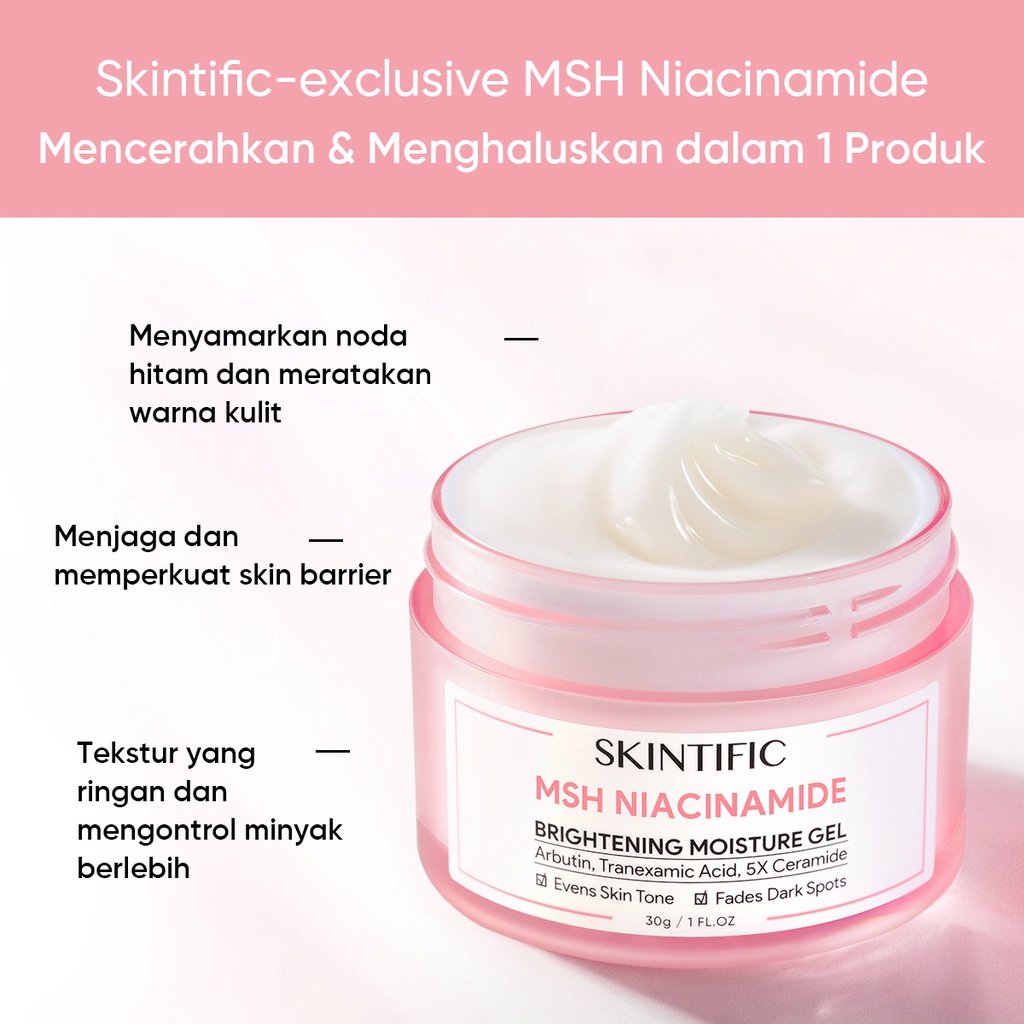 【OUTLETS】SKINTIFIC 5pcs set Moisturizer + Clay Mask + Serum +Cleanser + Toner: glowing set / acne set / barrier set / anti dark spot set / retino set / hydrating set