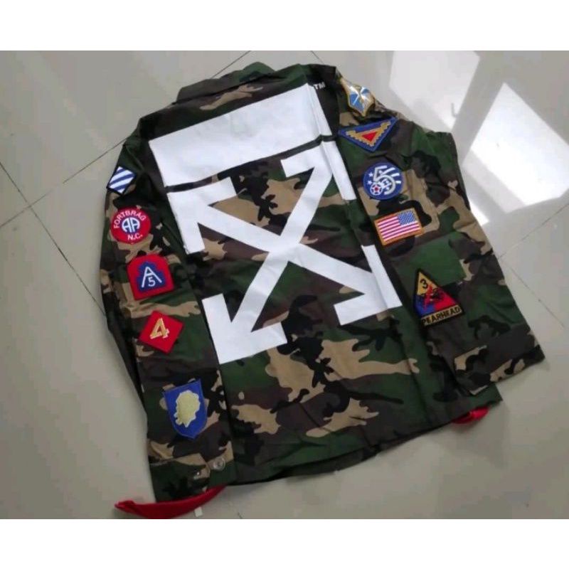Made in Romania Rare Off White Jacket original camo army Jay-Z rap not kaos hoodie crewneck
