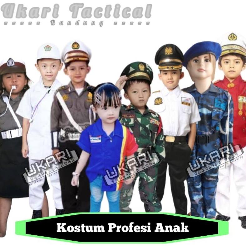 LARISS Baju polisi anak kecil pocil kostum profesi anak terlengkap army indomaret alfamart TNI-Polri