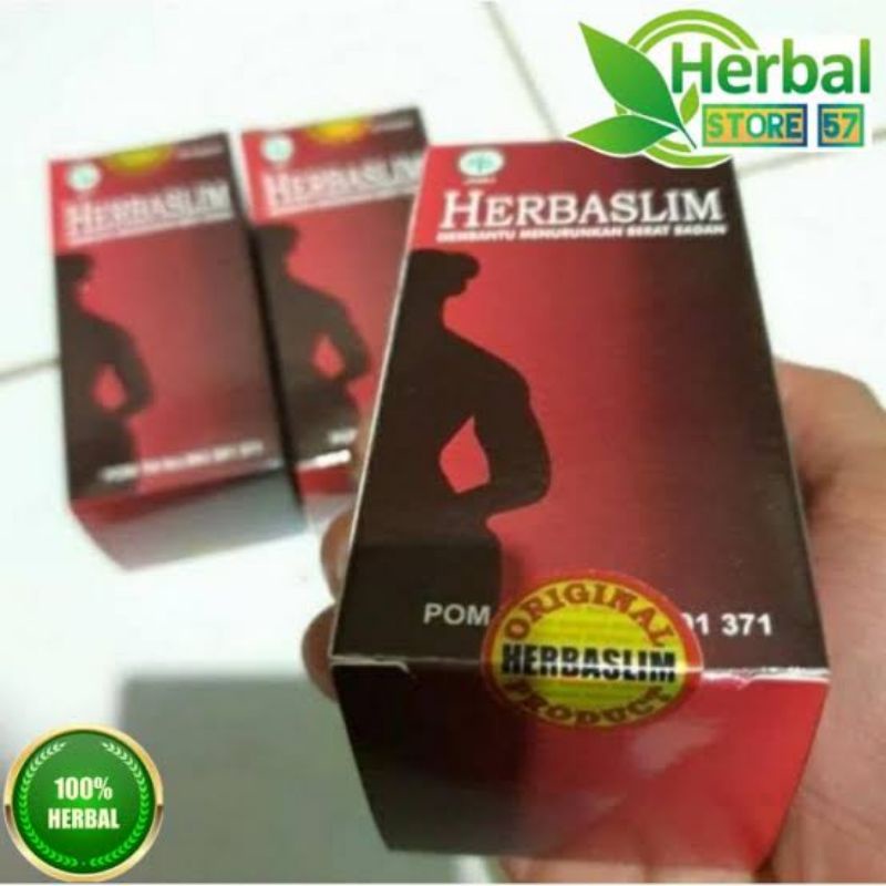 HS Herbalslim asli suplemen obat pelangsing tubuh/badan herbal ampuh permanen herbal slim
