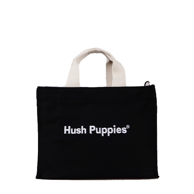 VIRAL Hush Puppies Tas Wanita Canvas Tote Bag L Black