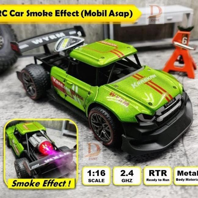Mobil Remote Kontrol Rc Metal Racing 2,4 Ghz Mengeluarkan Asap