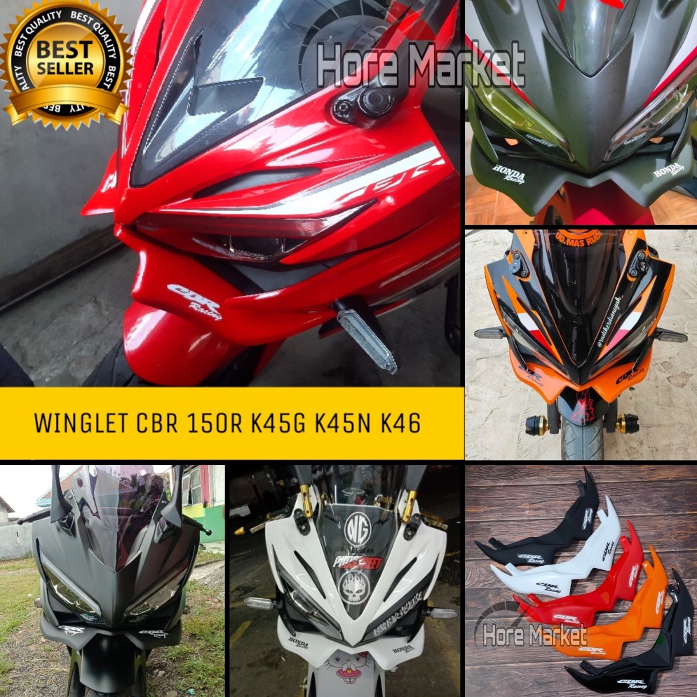TERBAIK WINGLET CBR 150R K45G K45N K46 WINGLET CBR 150 R 2016 2017 2018 2019 2020 WINGLET CBR150R