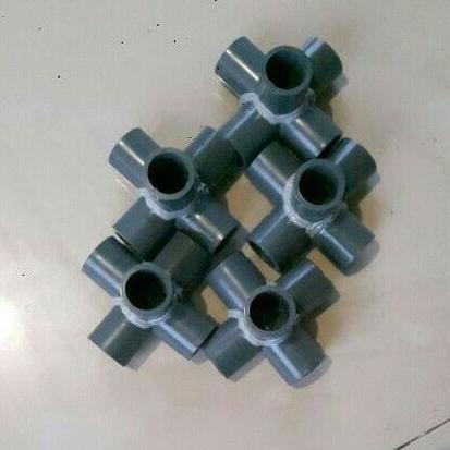 Grosir Tee 5 Way 3/4 Inchi Konektor Pipa 5 Arah Sambungan Pipa Pvc Fitting Pvc Elbow 5 Arah 3/4 Inch