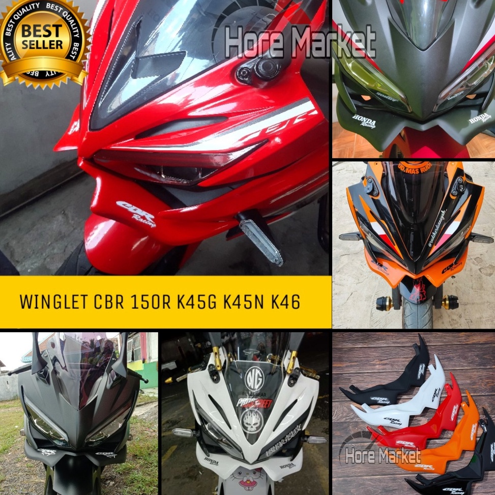 HARGA TERMURAAH|| WINGLET CBR 150R K45G K45N K46 WINGLET CBR 150 R 2016 2017 2018 2019 2020 WINGLET 