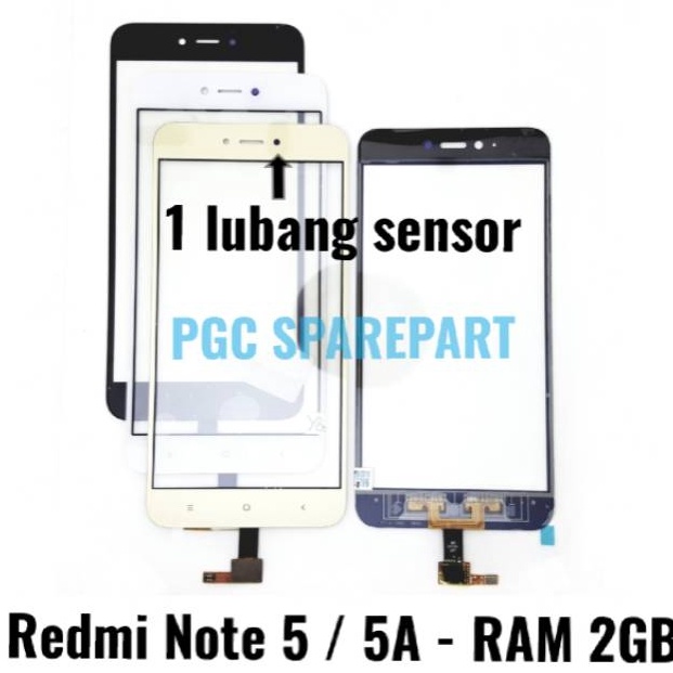 7KPL2-A Original Touchscreen Xiaomi Redmi Note 5 - Redmi Note 5A Ram 2GB - 1 Lubang Sensor - Layar S