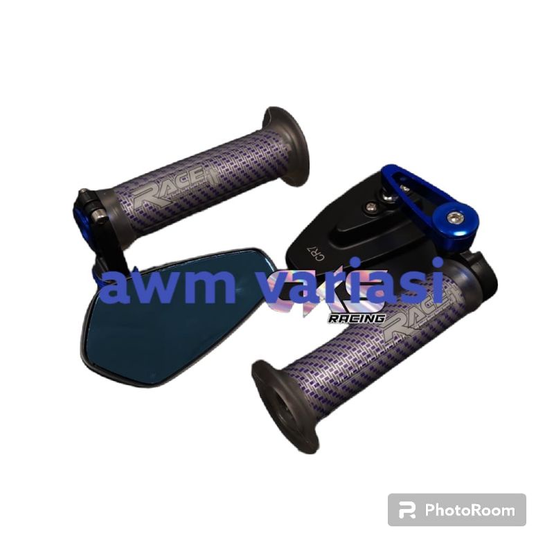 PAKET HANDGRIP GRIP HANFAL CARBON PLUS SPION JALU OVAL NMAX MIO BAET VARIO UNIVERSAL BISA SEMUA MOTOR