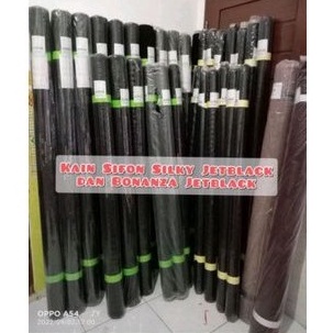 Asli Bagus Kain BONANZA JETBLACK lbr 170cm per 50cm /kain abaya/kain arab) meteran FS0