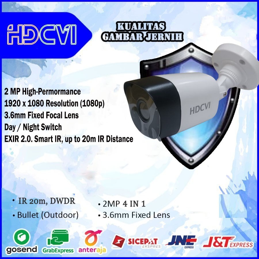 CCTV CAMERA OUTDOOR HDCVI HD-2033 2MP 4 IN 1