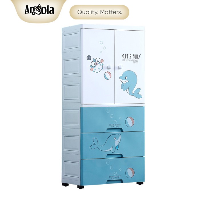 Terlaris Lemari Pakaian Plastik Lemari Pakaian Anak Storage Box Lemari Laci C14