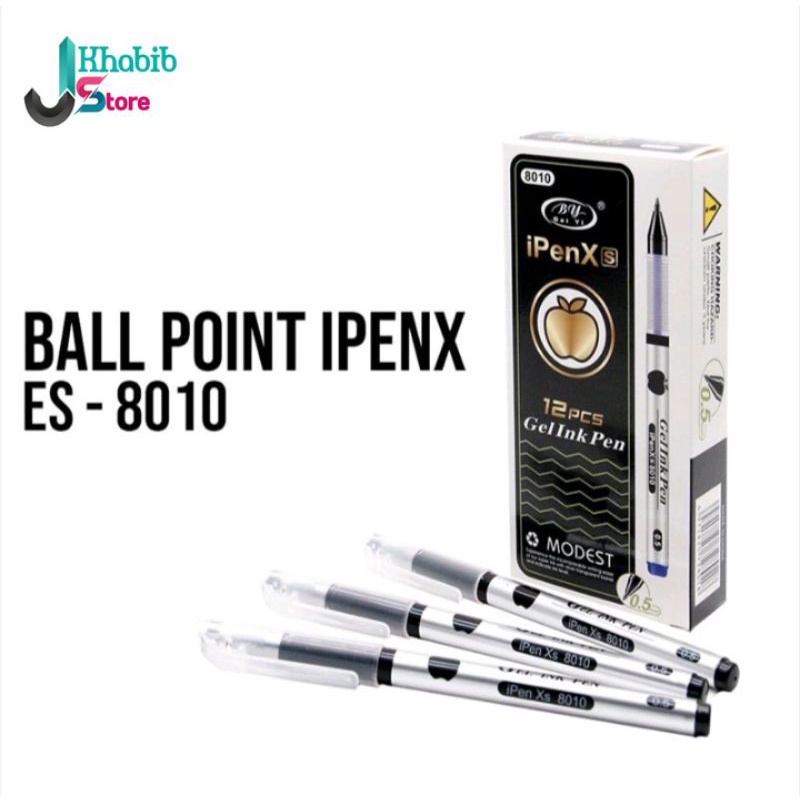 

pulpen IPENX gel hitam Es-8010 0,5mm (12psc)