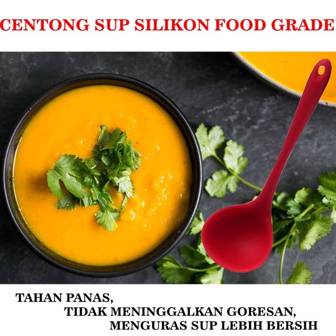 =====] CENTONG SUP. SENDOK SUP SILIKON TAHAN PANAS, FOOD GRADE