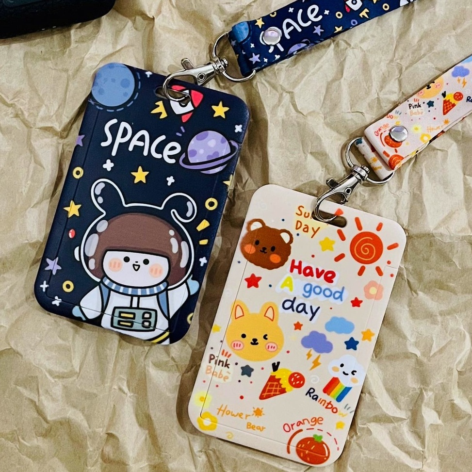 

[KODE PRODUK RPZQT9673] ID CARD HOLDER MOTIF KAWAII ASTRONOUT TEMPAT KARTU BEBEK BUNGA