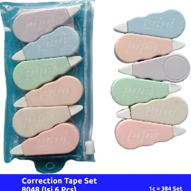 

35 Correction Tape 8048 Pastel (Isi 6 Pcs) bcykh