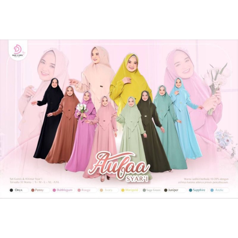 Gamis set Khimar Aufaa by DnD label