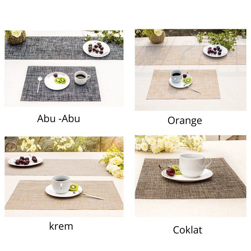Holiven Tatakan Piring Meja Makan Alas Piring Tahan Panas Table Mat Placemat Tatakan Serbaguna