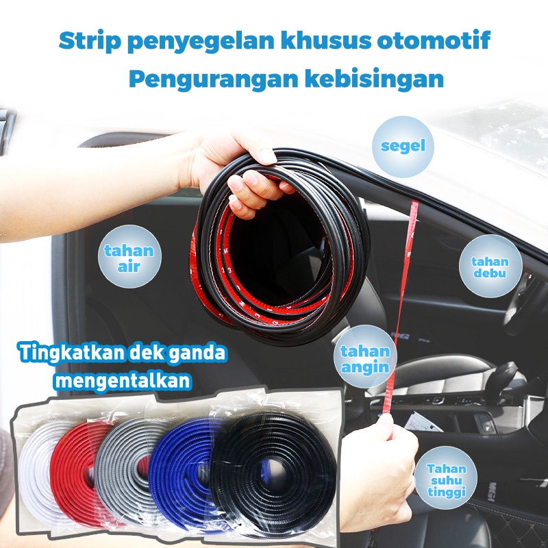 Holiven Strip Penyegelan Mobil/Penebal Kusen Pintu/Strip Isolasi Suara 5 Meter