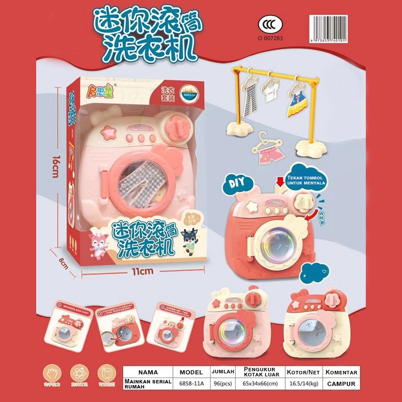 Holiven Mainan mesin cuci rumah bermain yang menyenangkan
