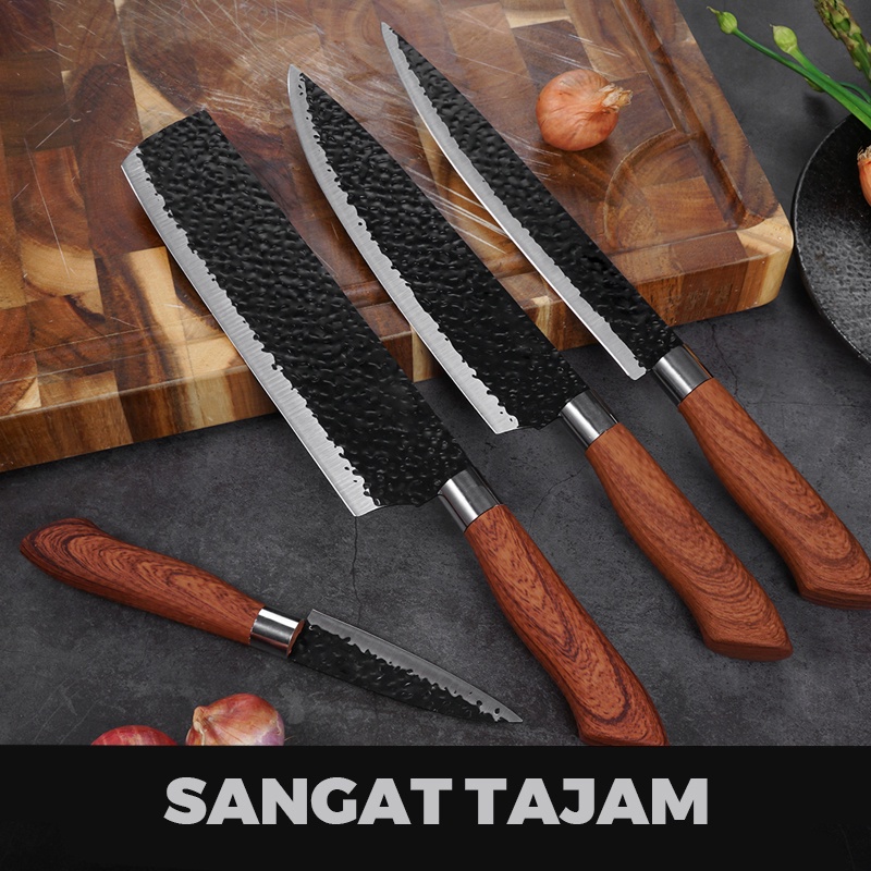 Holiven Pisau Hitam Silikon Set 6