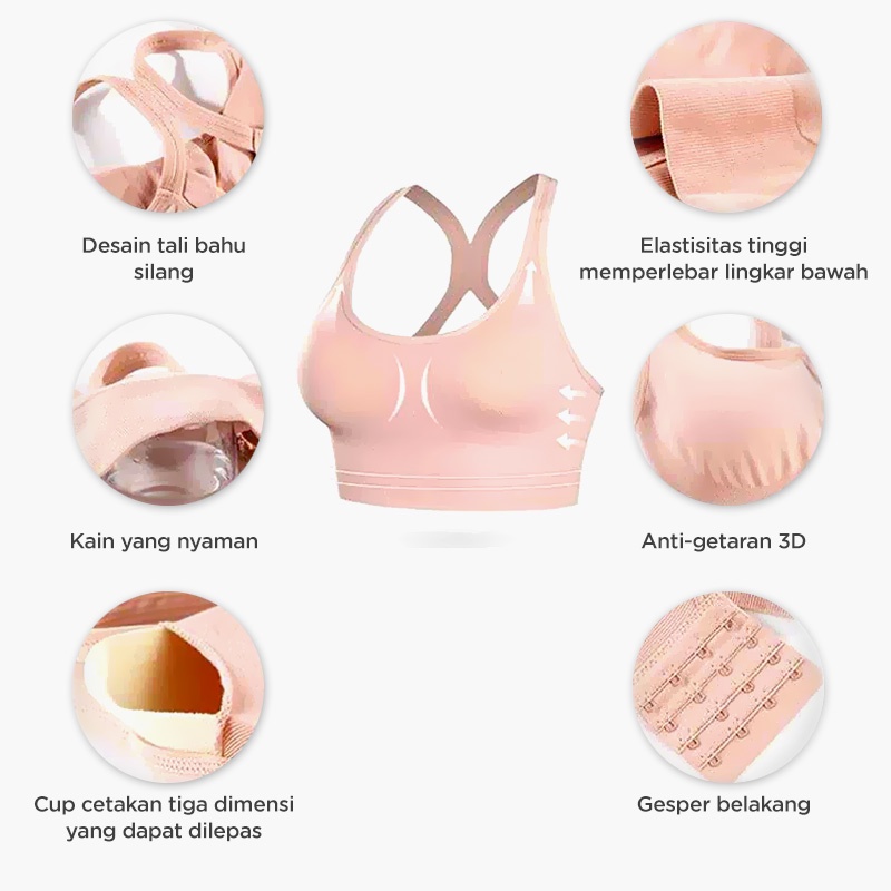 Holiven Pakaian Dalam Olahraga Wanita / Sports Bra High Quality