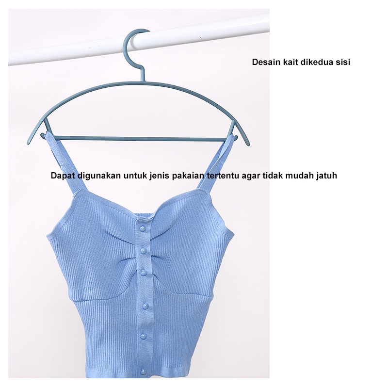 Holiven Gantungan Baju Melengkung Anti-slip Extra Tebal 5pcs