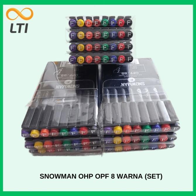 

Spidol Snowman Permanen OHP / OPF 8 Warna / SET MURAH