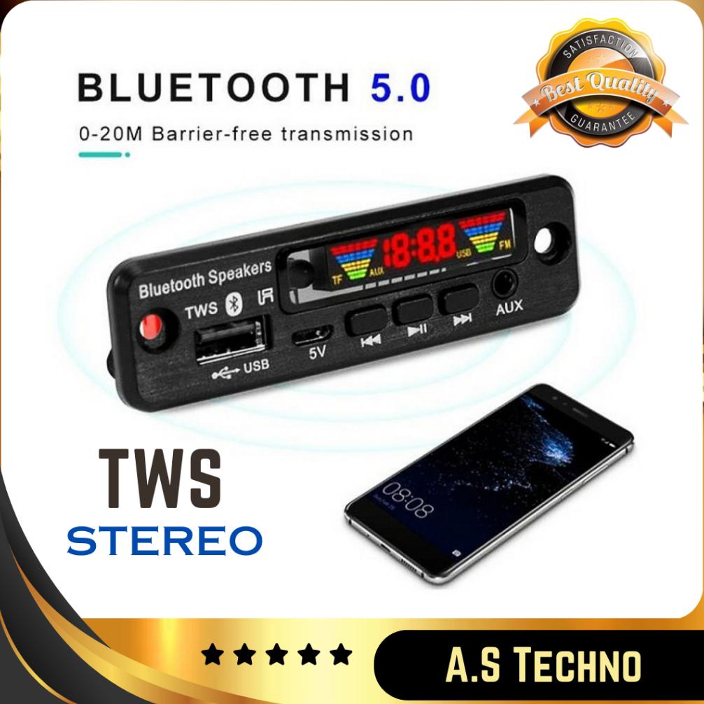 Terlaris Kit Modul Module Mic Mp3 Player Usb Aux Bluetooth 5 0 Receiver Audo Ampifier Speaker 5V