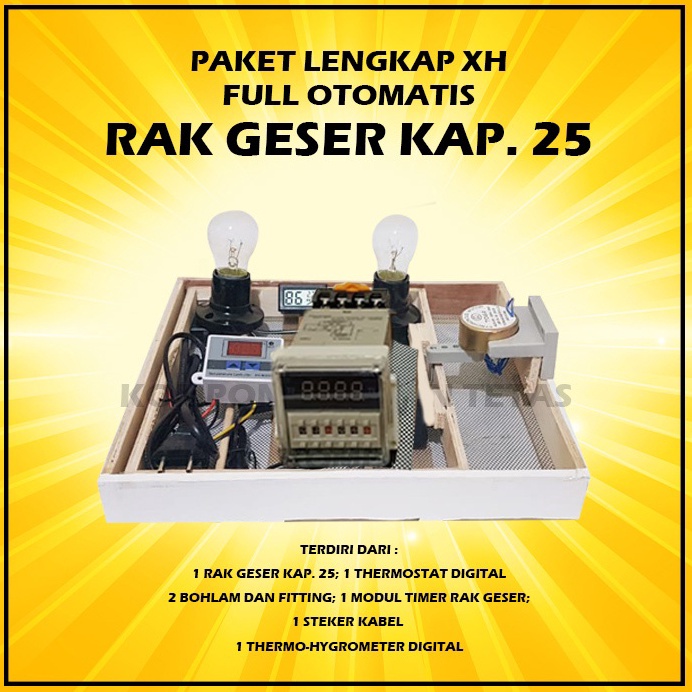HARGA TERMURAH| Mesin Tetas Telur Full Otomatis Penetas Rak Geser PLXH2F-PRG-THD 25