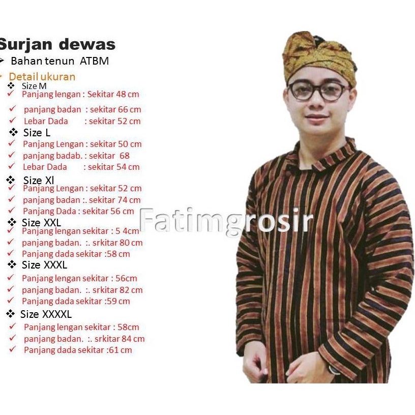 MURAH Surjan / baju surjan lurik / surjan lurik pria