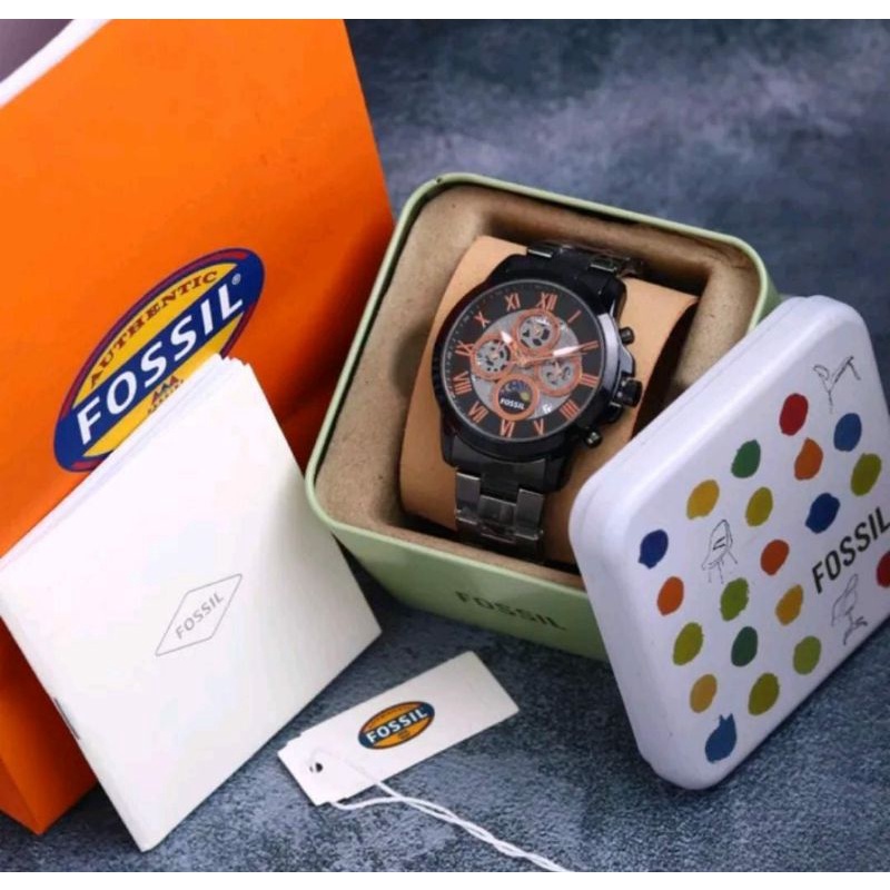 VKS! Jam Tangan Automatic Foss*l Terlaris Analog Kasual Tanpa Baterai Jam Tangan Kinetik Pria