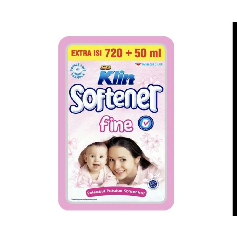 so Klin Softener Fine Pelembut Pakaian Bayi 720 + 50 ml