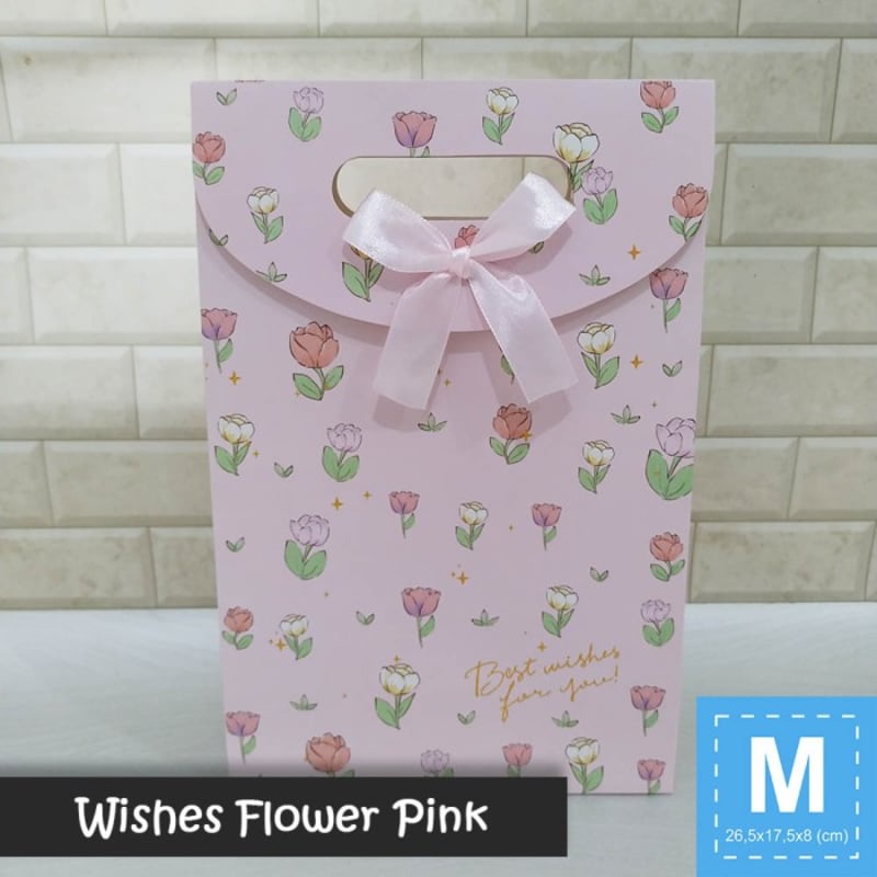 

Paper Bag Pita Motif Ukuran M / Tas Kertas Kado - WISHES FLOWER