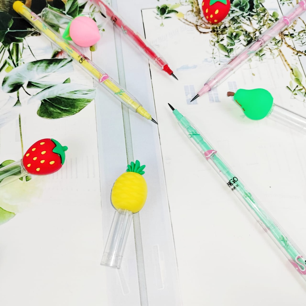 Pensil Susun Buah versi 2 / Pensil Sambung Fruit Cute Lucu harga Murah / Pensil Motif Buah-Buahan Imut Unik Alat Tulis Sekolah Anak Kekinian bisa Grosir dan COD