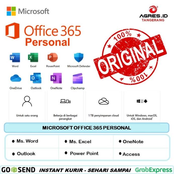 MICROSOFT OFFICE 365 PERSONAL ORIGINAL LICENSE 1 YEAR until 3 YEARS