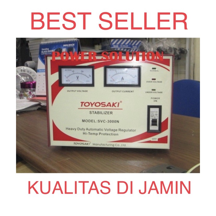 STABILIZER LISTRIK VOLTASE 3000VA [ STABILIZER TOYOSAKI SVC 3000N ]