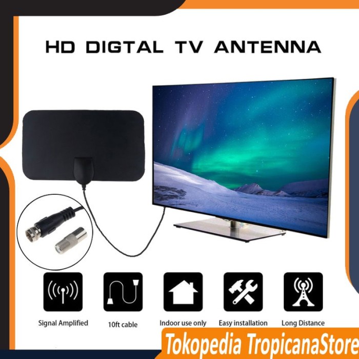 Taffware Antena Indoor TV Digital &amp; Analog Smart Televisi LED Tabung