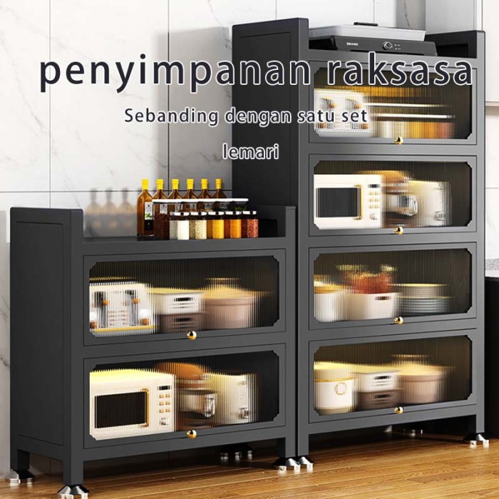 Octanita_Id- Netel Lemari Rak Piring Rak Oven Microwave Rak Dapur Serbaguna