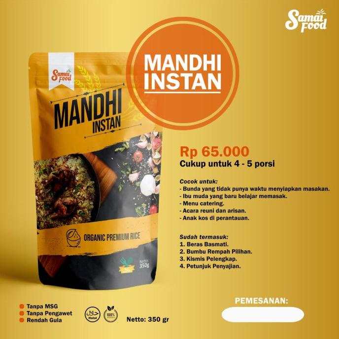 

bumbu mandhi instan plus beras basmati premium samai food