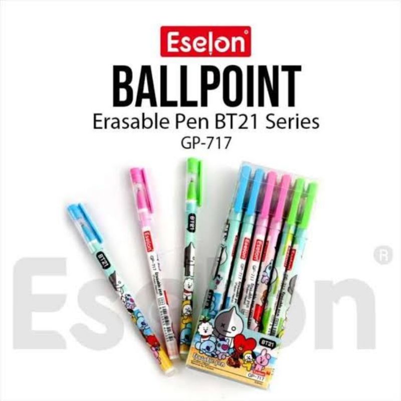 Pulpen Hapus Fancy Eselon BTS | Erasable Pen BTS | Pulpen Bisa Hapus
