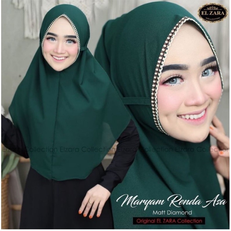 Hijab Bergo Maryam Renda Prada / Hijab Instan Maryam Renda Prada Instan - Arrumi Busana