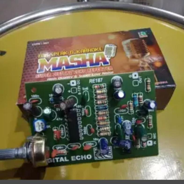 Terlaris Kit Dital Echo Repeater Masha Type 807 Mic Mixer Karaoke Echo Kit Audio Sound System Amplifier