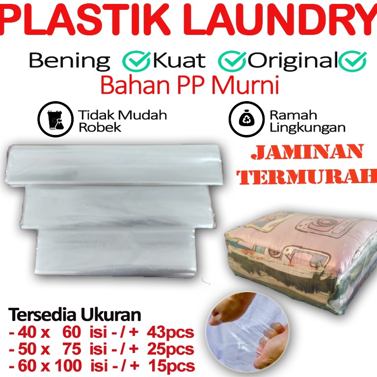 (D♪76♥) Plastik Laundry / Plastik PP Laundry / Plastik Laundry Kiloan / Plastik Loundry pasti.dikiri