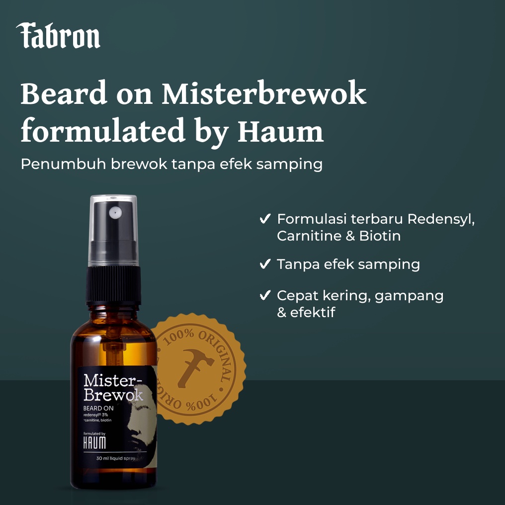 TERBARU  MisterBrewok Beard On - Penumbuh Brewok dengan LCLT
