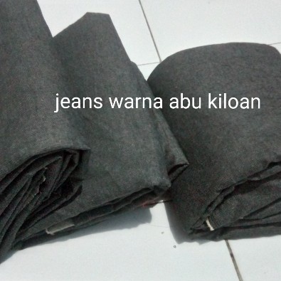 Terlaris Kain Jeans Warna Abu Kiloan