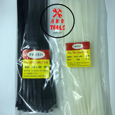

Buruan serbu] Kabel Tis Ties / Cable Tie TEBAL 4.8 x 300mm(30cm) Putih / Hitam