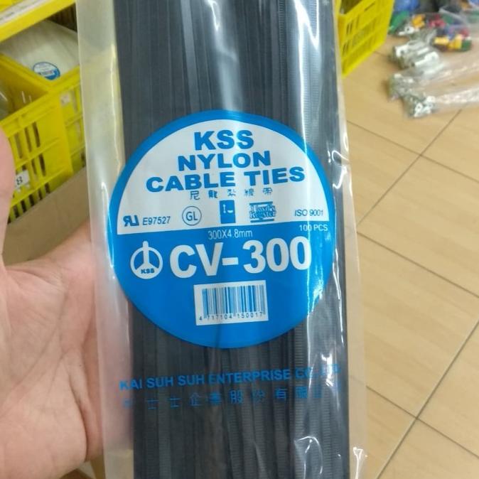 

Produk Terbaik] Kabel Ties KSS CV-300 5 x 30cm (4.8mmx300) Hitam Putih ready murah