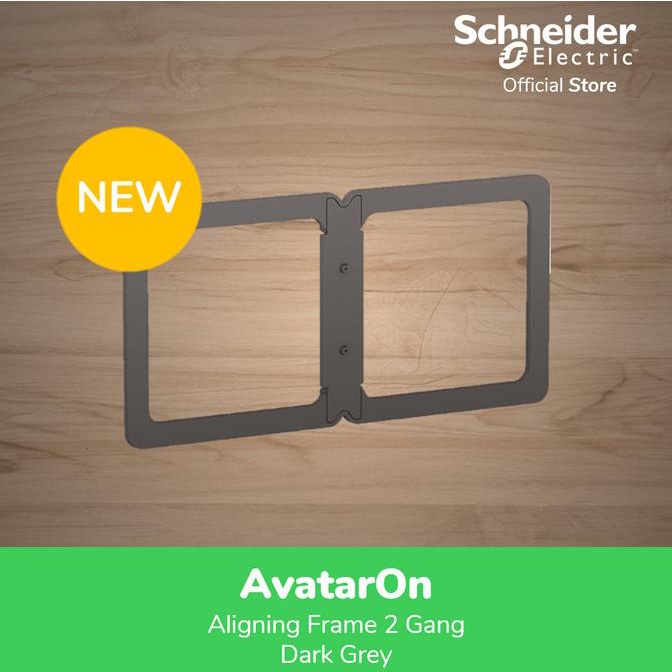 Schneider Electric AvatarOn Aligning Frame 2Gang Grey - E8331_26_DG