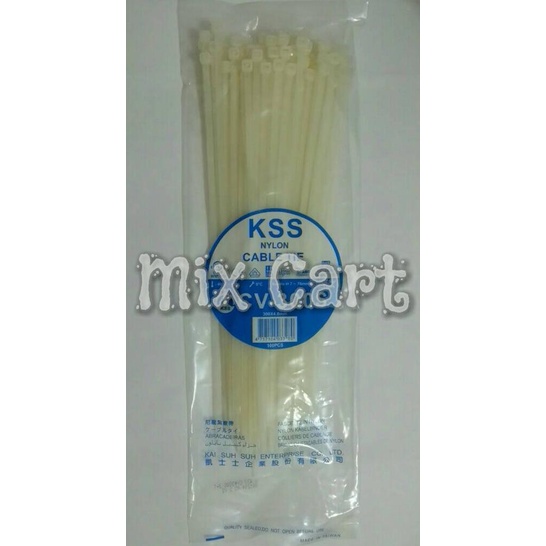 

siap kirim] Kabel Tis (Cable Tie / Ties) KSS CV-300S 30cm - Putih (White)