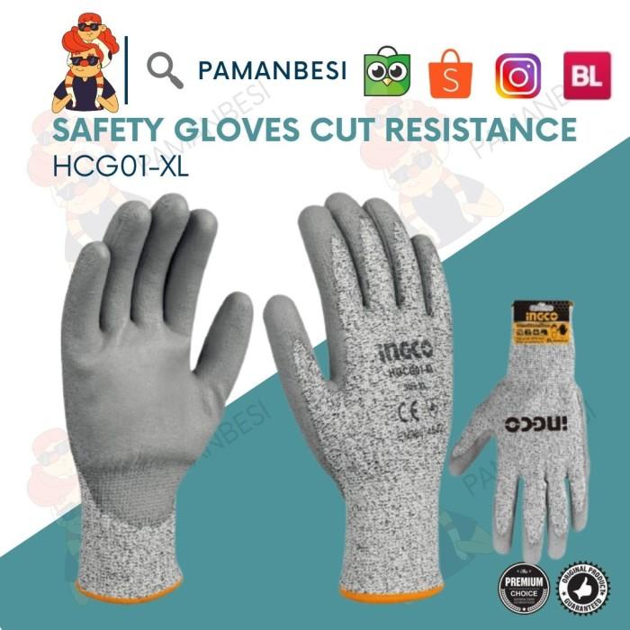 Terlaris Cut Resistant Gloves Ingco Hgcg01 Sarung Tangan Anti Pisau Bacok Tusuk